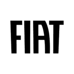 Dunkles, transparentes Logo von der Automarke Fiat