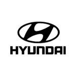 Dunkles, transparentes Logo von der Automarke Hyundai