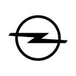 Dunkles, transparentes Logo von der Automarke Opel