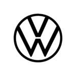 Dunkles, transparentes Logo von der Automarke VW