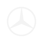 Weißes, transparentes Logo von der Automarke Mercedes